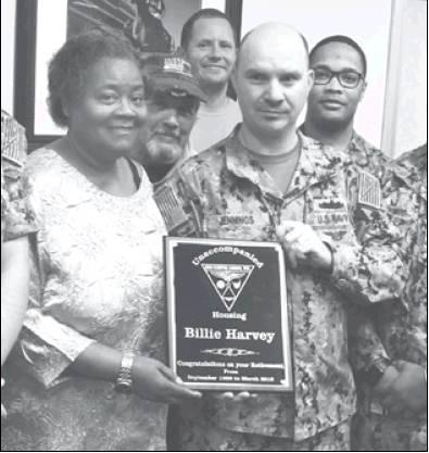 Billie Harvey, former NASCC unaccompanied housing manager, retired in March following 42 years combined military and Federal civilian service. (File photo by Sean Dath)